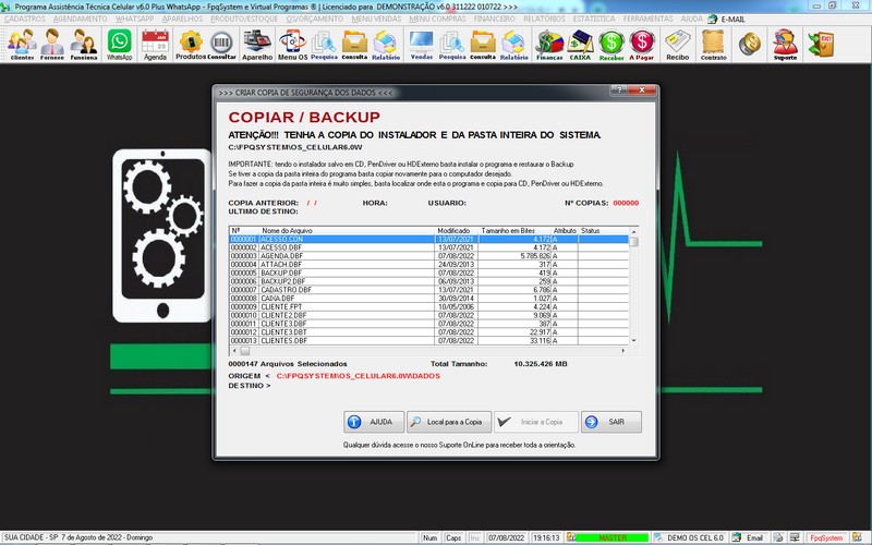 Programa OS Assist�ncia T�cnica para Celular 6.0 Plus