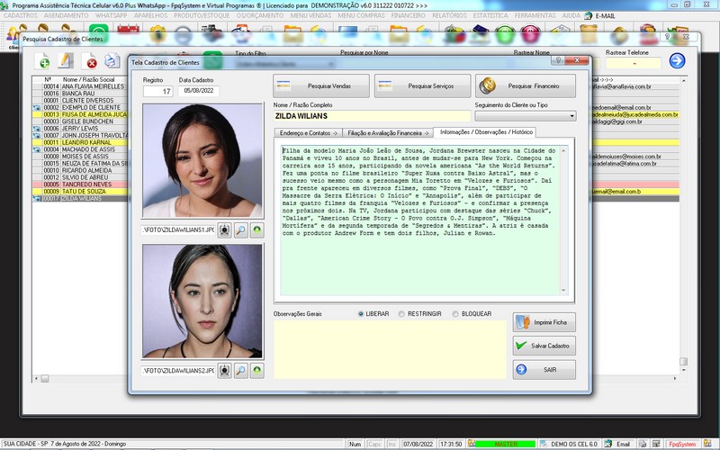 Programa OS Assist�ncia T�cnica para Celular 6.0 Plus