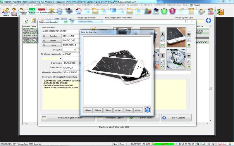 Programa OS Assist�ncia T�cnica para Celular 6.0 Plus