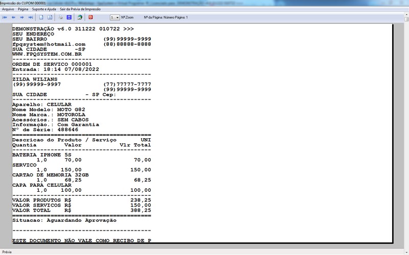 Programa OS Assist�ncia T�cnica para Celular 6.0 Plus