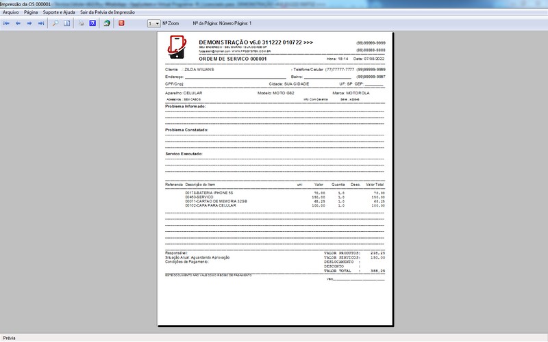 Programa OS Assist�ncia T�cnica para Celular 6.0 Plus