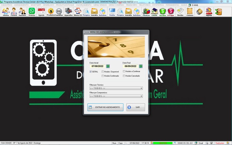 Programa OS Assist�ncia T�cnica para Celular 6.0 Plus
