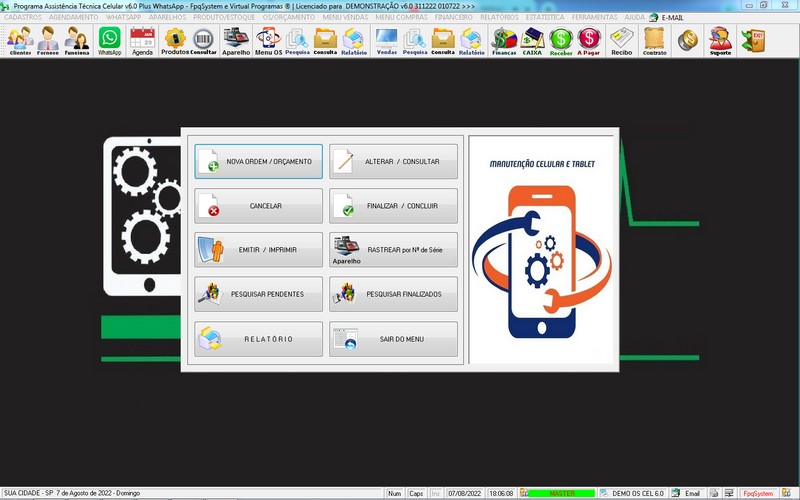 Programa OS Assist�ncia T�cnica para Celular 6.0 Plus