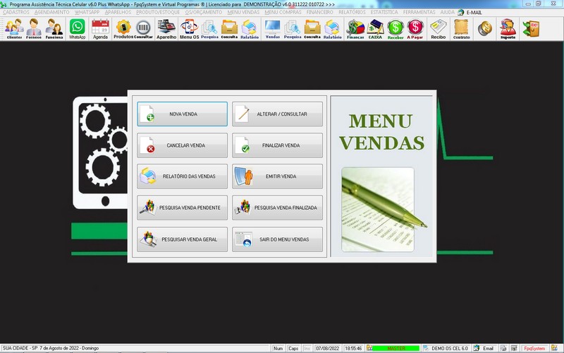 Programa OS Assist�ncia T�cnica para Celular 6.0 Plus