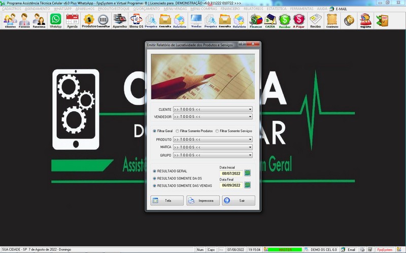 Programa OS Assist�ncia T�cnica para Celular 6.0 Plus
