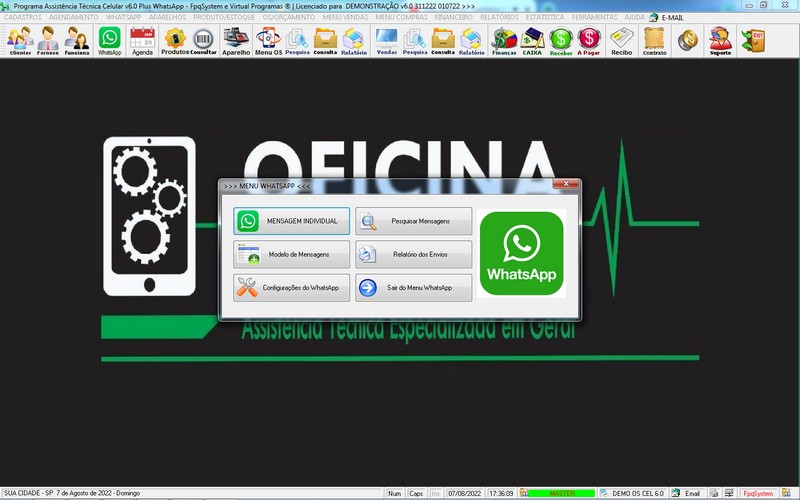 Programa OS Assist�ncia T�cnica para Celular 6.0 Plus