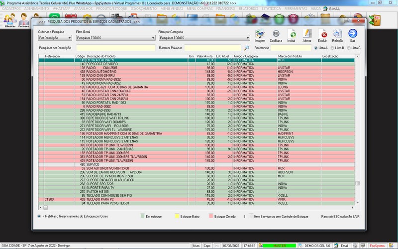 Programa OS Assist�ncia T�cnica para Celular 6.0 Plus