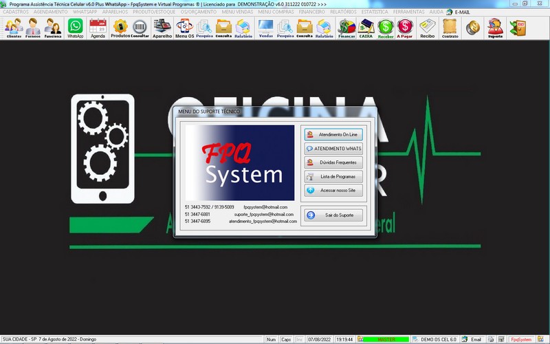 Programa OS Assist�ncia T�cnica para Celular 6.0 Plus