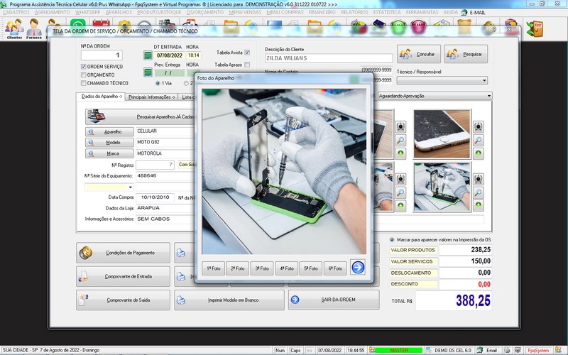 Programa OS Assist�ncia T�cnica para Celular 6.0 Plus