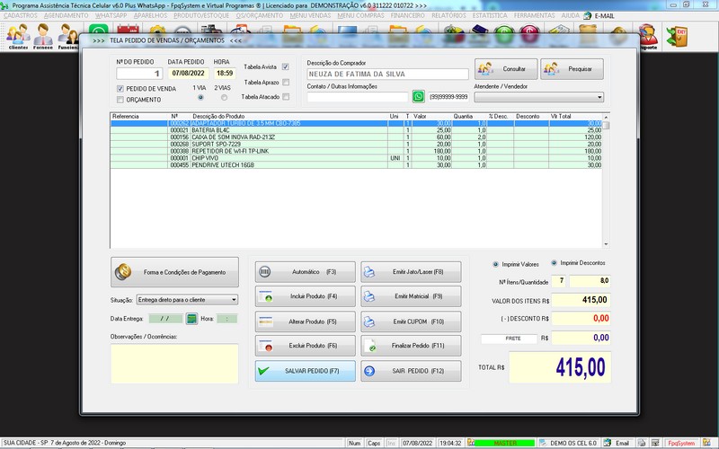 Programa OS Assist�ncia T�cnica para Celular 6.0 Plus