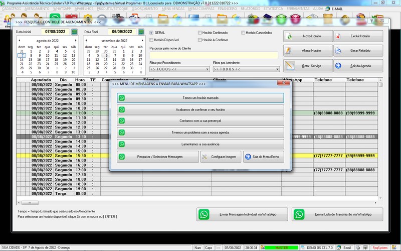 Programa OS Assist�ncia T�cnica para Celular 7.0 Plus