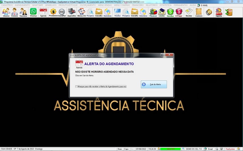 Programa OS Assist�ncia T�cnica para Celular 7.0 Plus