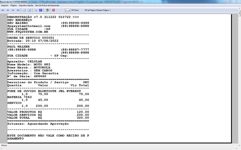 Programa OS Assist�ncia T�cnica para Celular 7.0 Plus