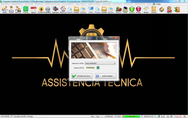 Programa OS Assist�ncia T�cnica para Celular 7.0 Plus