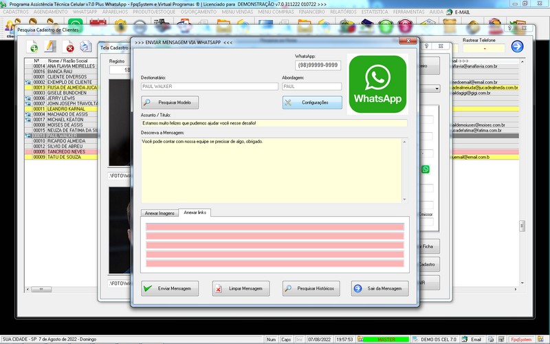 Programa OS Assist�ncia T�cnica para Celular 7.0 Plus