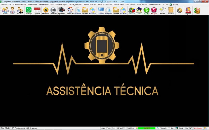Programa OS Assist�ncia T�cnica para Celular 7.0 Plus