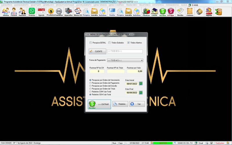 Programa OS Assist�ncia T�cnica para Celular 7.0 Plus