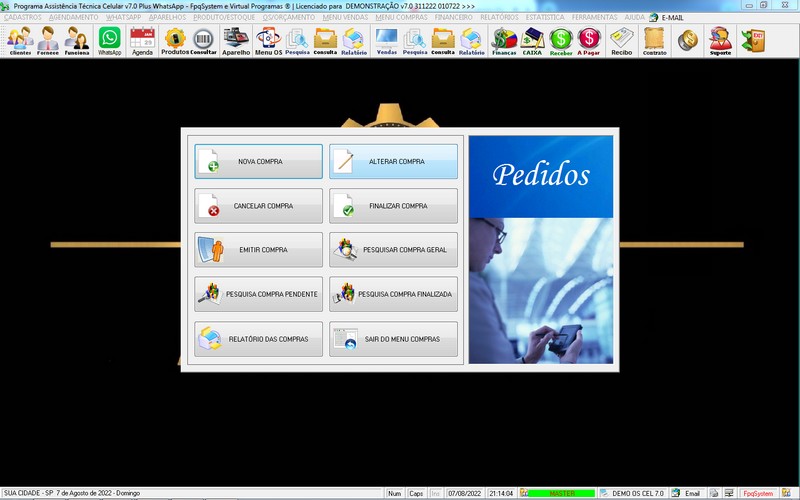 Programa OS Assist�ncia T�cnica para Celular 7.0 Plus