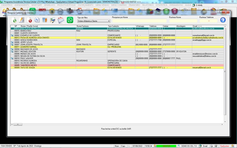 Programa OS Assist�ncia T�cnica para Celular 7.0 Plus