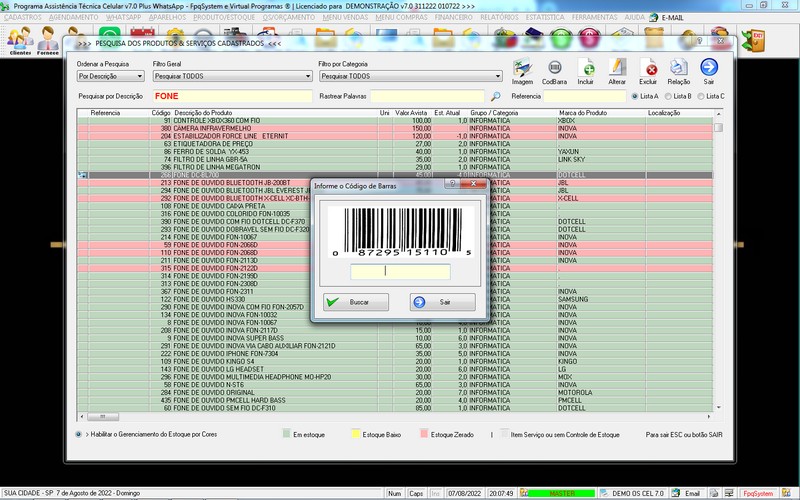 Programa OS Assist�ncia T�cnica para Celular 7.0 Plus