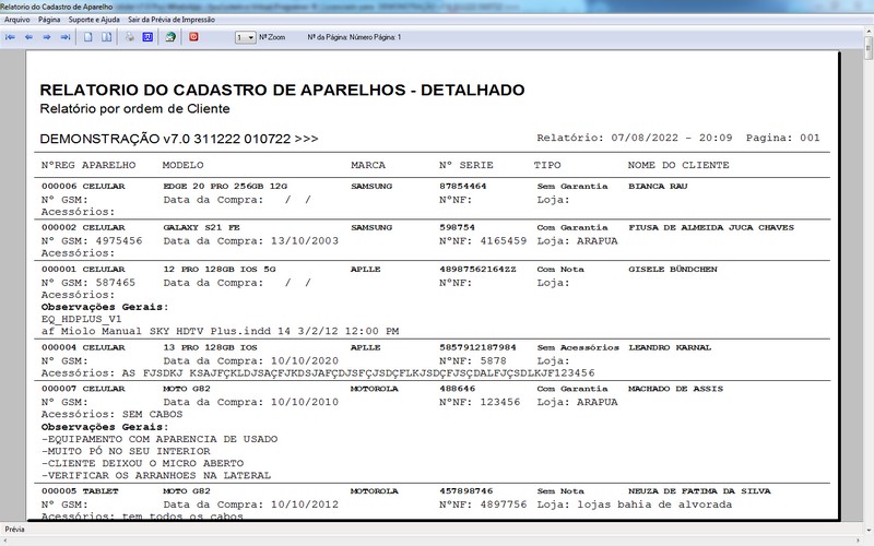 Programa OS Assist�ncia T�cnica para Celular 7.0 Plus