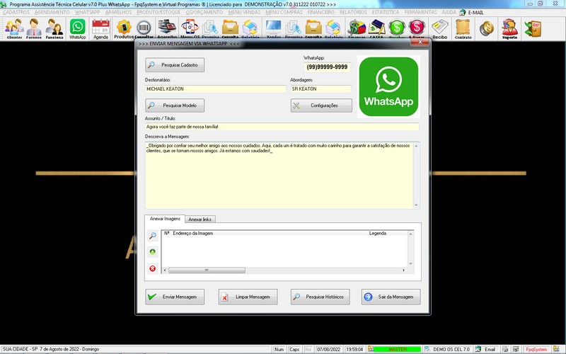 Programa OS Assist�ncia T�cnica para Celular 7.0 Plus