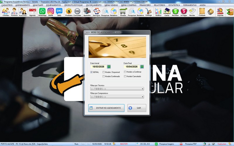Programa OS Assist�ncia T�cnica para Celular 8.0 Plus