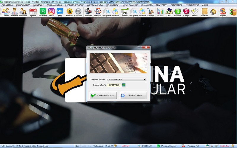 Programa OS Assist�ncia T�cnica para Celular 8.0 Plus