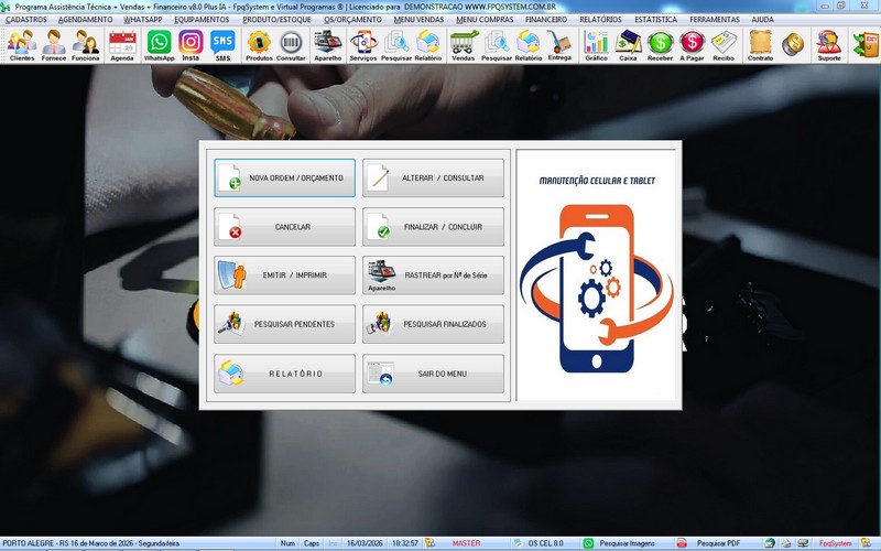 Programa OS Assist�ncia T�cnica para Celular 8.0 Plus