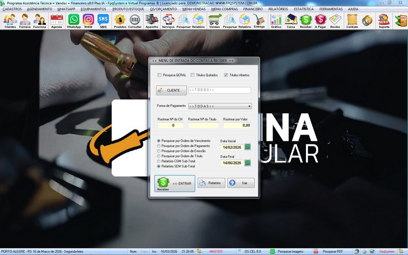 Programa OS Assist�ncia T�cnica para Celular 8.0 Plus