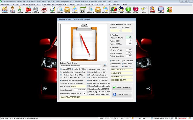 Programa OS Oficina Mecanica com Ordem de Servi�o e Financeiro v4.0