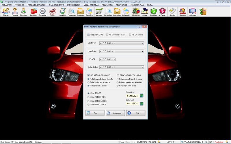 Programa OS Oficina Mecanica com Ordem de Servi�o e Financeiro v4.0