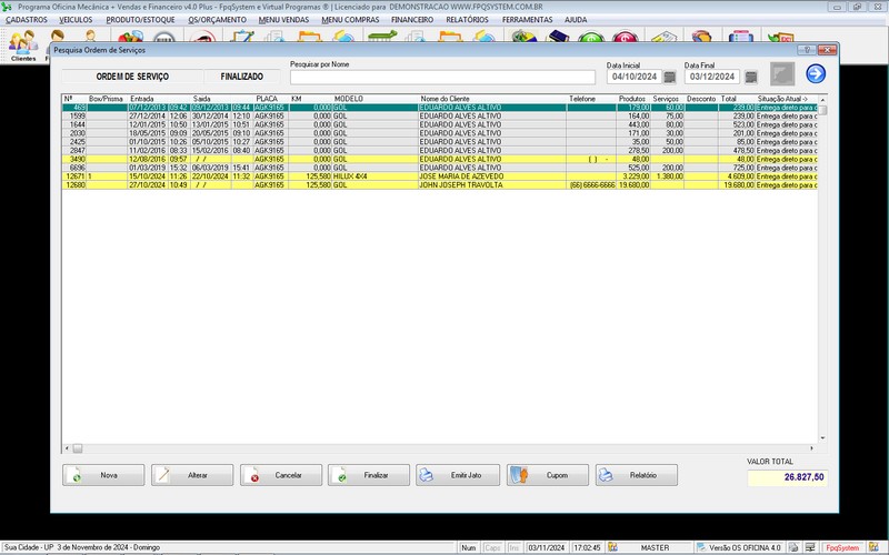 Programa OS Oficina Mecanica com Ordem de Servi�o e Financeiro v4.0