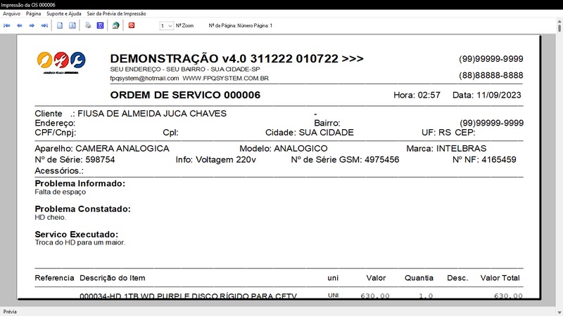 Programa OS Seguran�a Eletr�nica v4.0 - FpqSystem