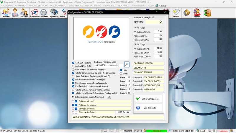 Programa OS Seguran�a Eletr�nica v4.0 - FpqSystem