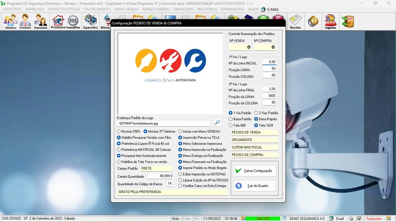Programa OS Seguran�a Eletr�nica v4.0 - FpqSystem