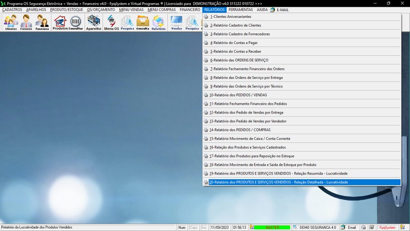 Programa OS Seguran�a Eletr�nica v4.0 - FpqSystem