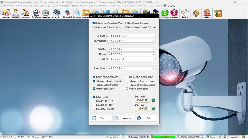 Programa OS Seguran�a Eletr�nica v4.0 - FpqSystem