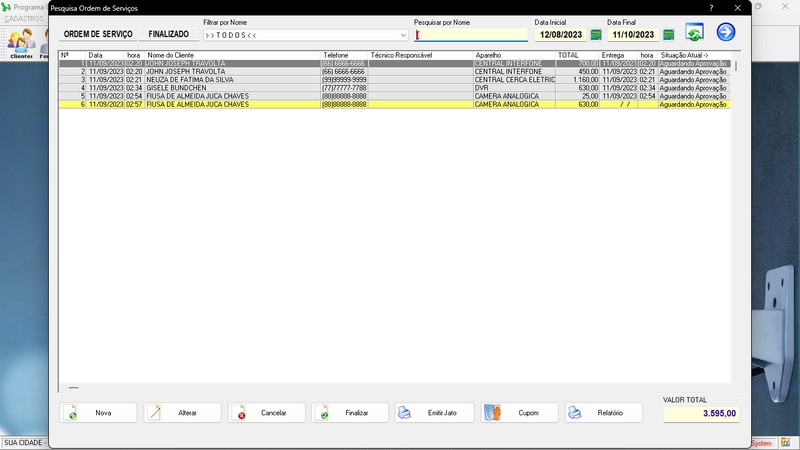 Programa OS Seguran�a Eletr�nica v4.0 - FpqSystem
