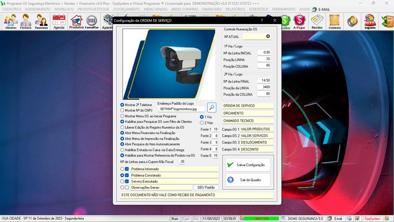 Programa OS Seguran�a Eletr�nica 5.0 Plus