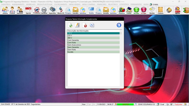 Programa OS Seguran�a Eletr�nica 5.0 Plus