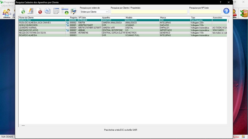 Programa OS Seguran�a Eletr�nica 5.0 Plus