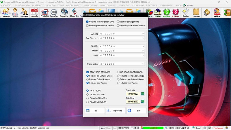 Programa OS Seguran�a Eletr�nica 5.0 Plus