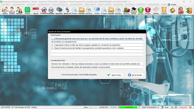 Programa OS Seguran�a Eletr�nica  7.0 Plus