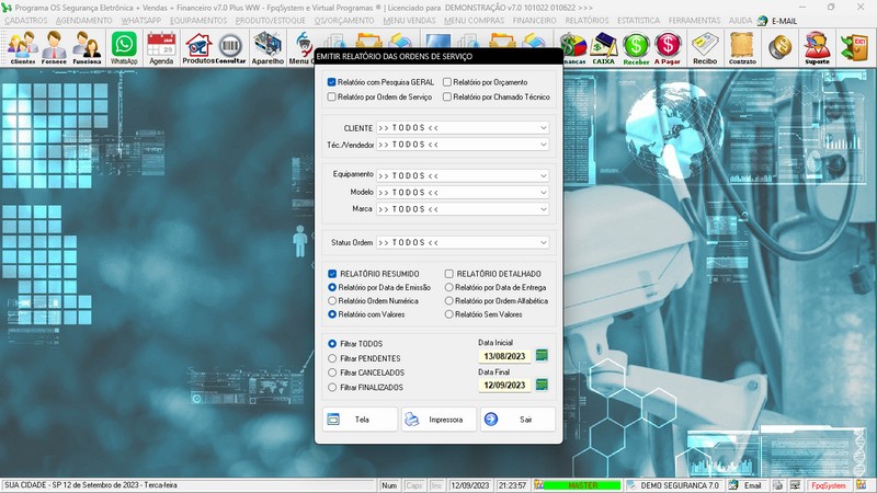 Programa OS Seguran�a Eletr�nica  7.0 Plus
