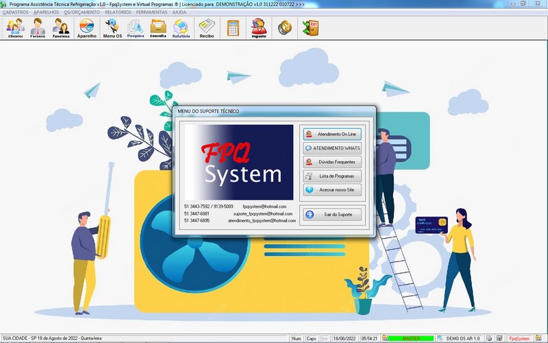Programa OS Assist�ncia T�cnica para Refrigera��o 1.0 Plus