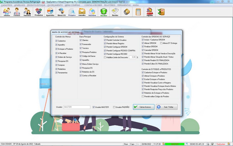 Programa OS Assist�ncia T�cnica para Refrigera��o 2.0 Plus
