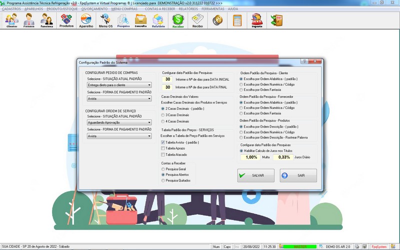 Programa OS Assist�ncia T�cnica para Refrigera��o 2.0 Plus