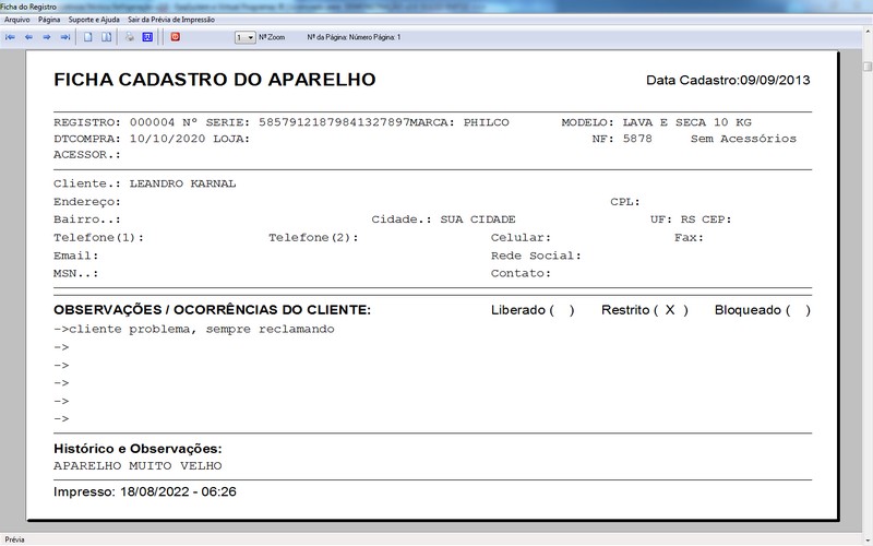 Programa OS Assist�ncia T�cnica para Refrigera��o 2.0 Plus