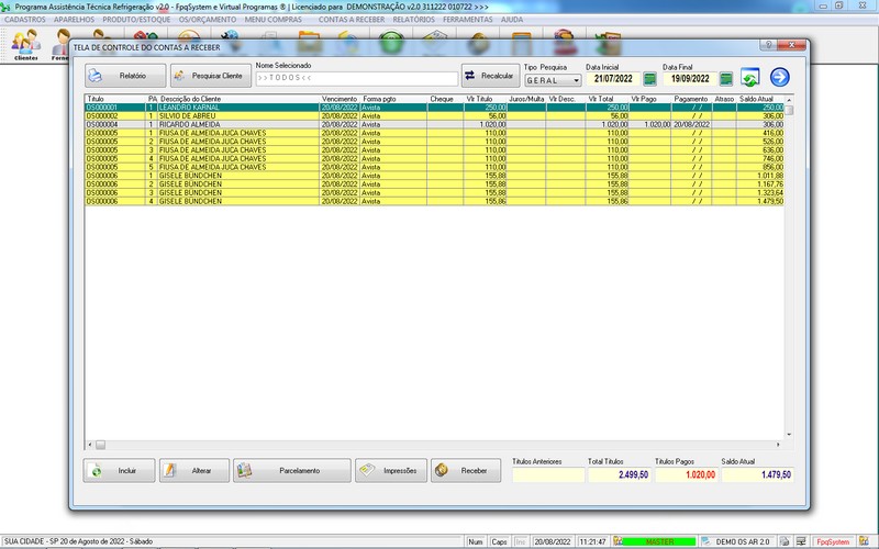 Programa OS Assist�ncia T�cnica para Refrigera��o 2.0 Plus